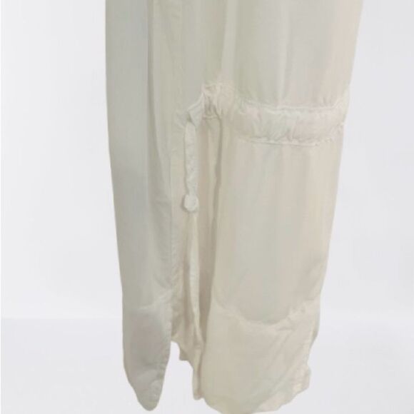 CP Shades White Linen Henley Dress Timeless Elegance - Picture 4 of 6